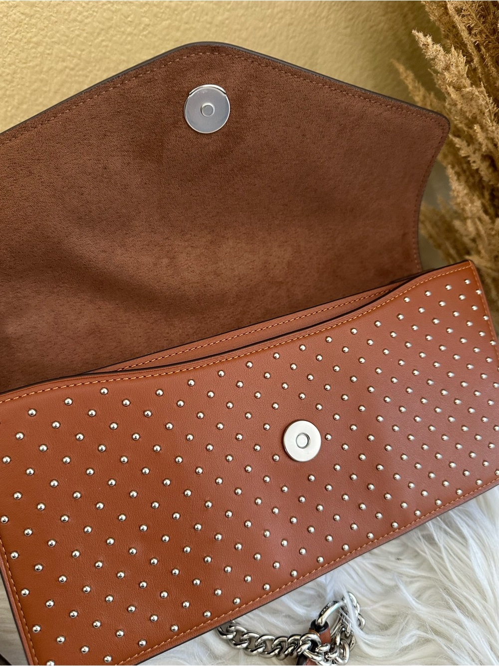 Coach Klare Envelope Crossbody Bag
With Rivets - Picture 11 of 16